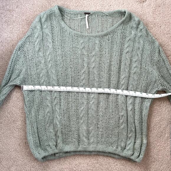 Free People Alpaca Wool Blend Angel Soft Pullover Mint Sweater Size S - Picture 7 of 9